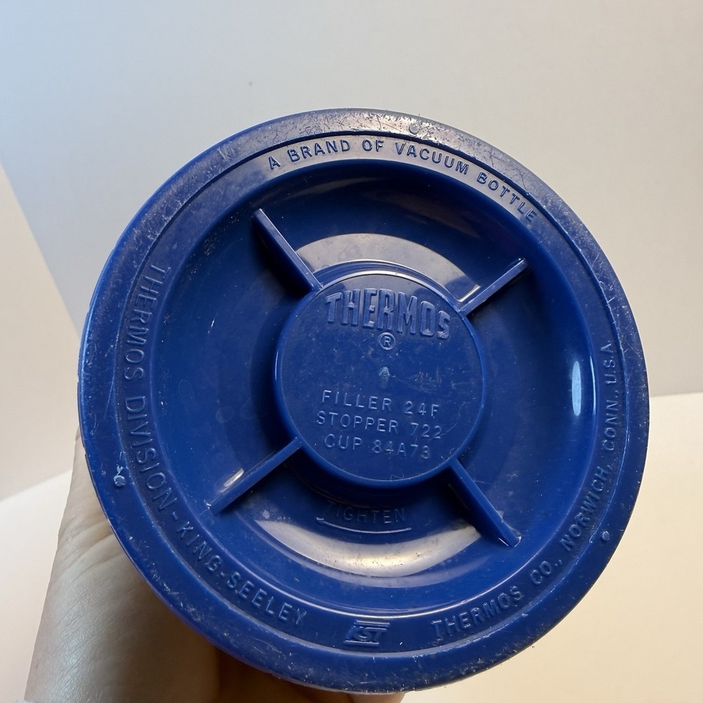 Vintage Navy College football Thermos 14" Naval Academy Blue Yellow - Picture 5 of 9